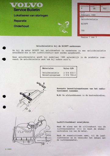 700, B230FT Geluidsisolatie
