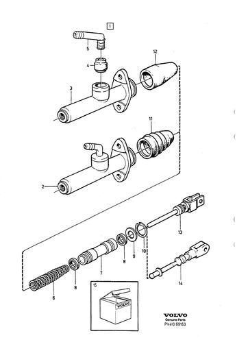 Hoofdkoppelingscilinder 1272323, 1273676, 1273680