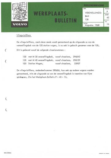 Bulletin Vliegwielflens 130 Aug  '68