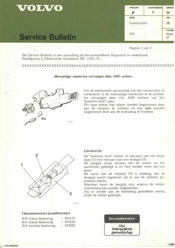 Bulletin Contactslot 340 '81
