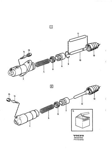 Hulpkoppelingscilinder 1272370, 1273679, 1273681