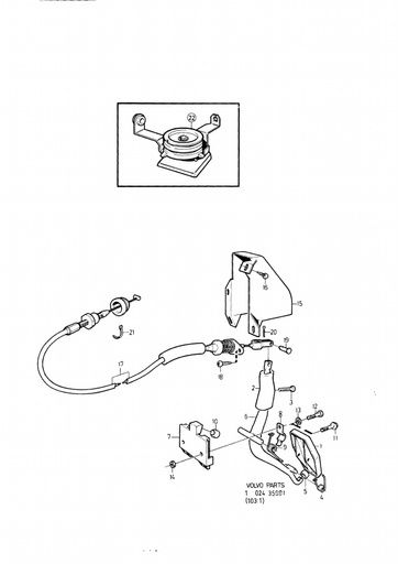 Gaspedaal en kabel