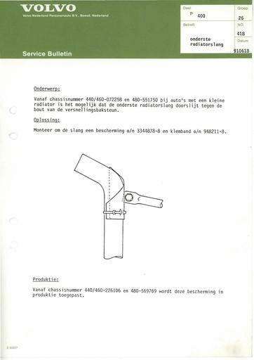 400 Bulletin Radiatorslang Juni'91