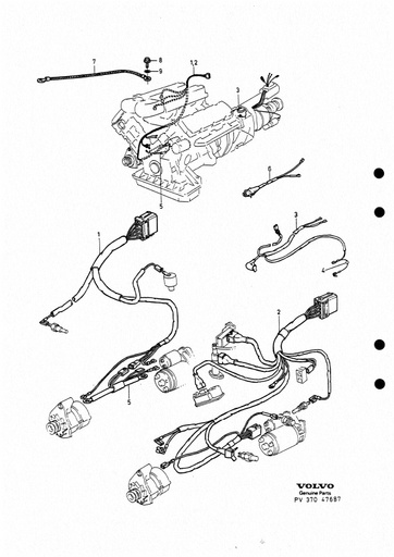 6 cilinder Kabelboom motor