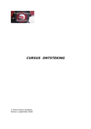Cursus Ontsteking; 2e versie