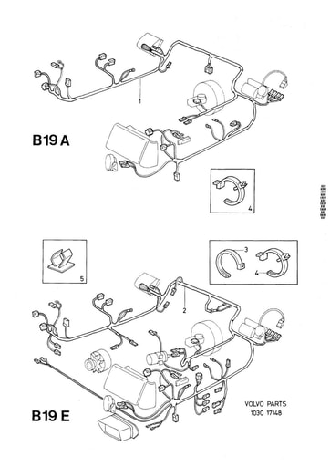 B19A, B19E Kabelboom motorruimte
