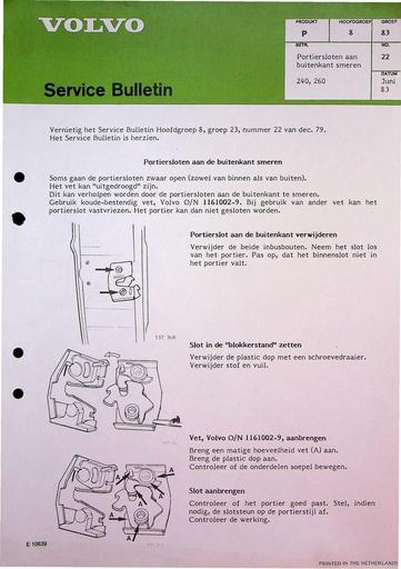 Bulletin 240, 260 Portiersloten Juni'83