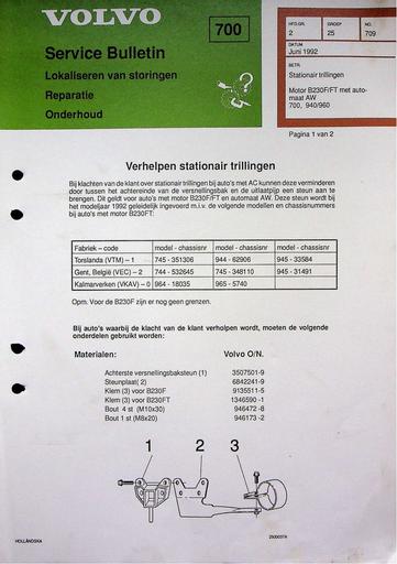 700, 900 B230F FT Stationaire trillingen '92