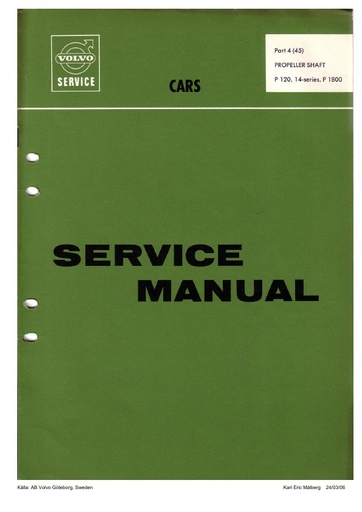 Manual Aandrijfas