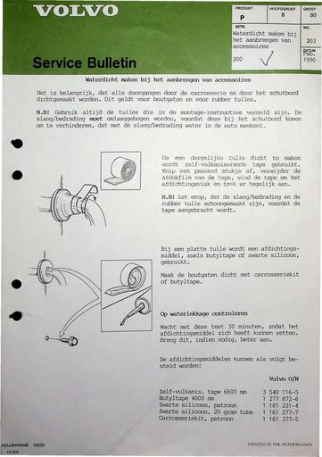 Bulletin 200 Waterdicht accensoires Febr'90