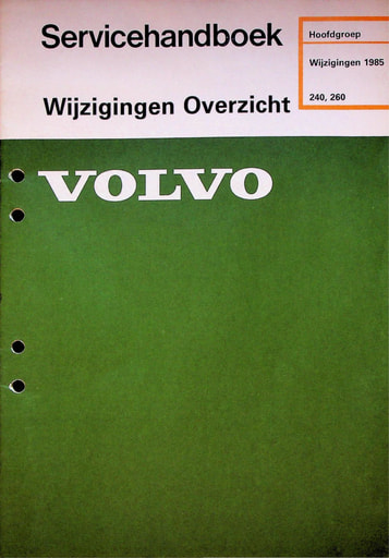 240, 260 Wijzigingen 1985