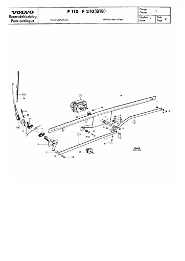 Ruitenwisser mechanisme PV 544 en P 210