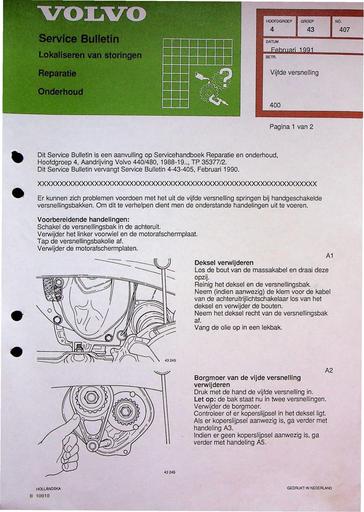 Bulletin 400 Vijfde Versnel  Febr'91