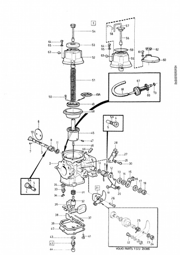 B21, B23 Carburateur