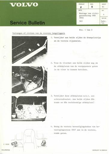 Bulletin Montage richtgereedschap '77