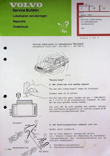 700 Inbraakalarm, storing '87