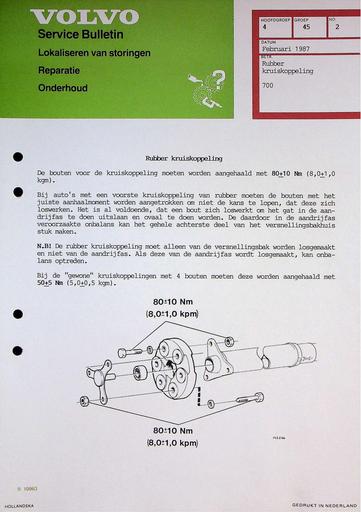 700 Rubber kruiskoppeling '87