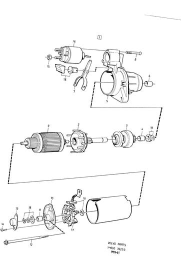 Startmotor B200E,F, B230E,F
