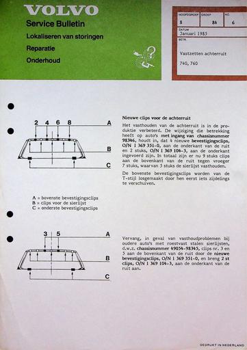 Bulletin 740 760 Achterruit