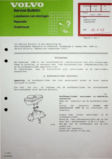 Bulletin 480 Hydr  Remsysteem Jul'87