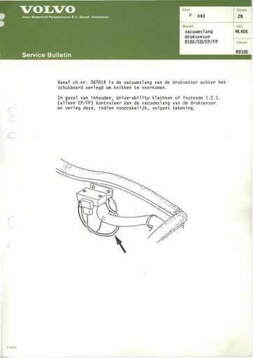 440 Bulletin Vacuumslang B18E, ED, EP, FP Okt'89