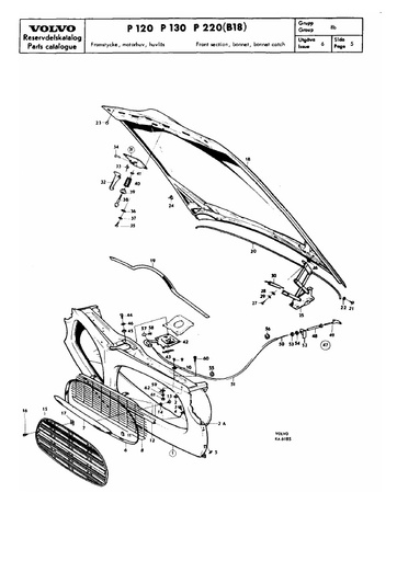 P220 Motorkap, front