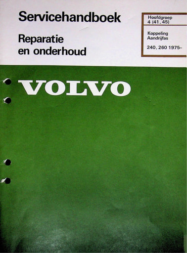 Servicehandboek Koppeling, Aandrijfas '75 '85