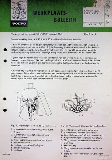 Carburateurs B20B en B30A '69