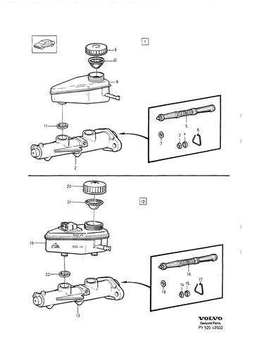 Hoofdremcilinder Exc ABS