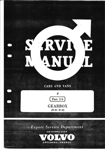 Manual PV444, 445, 544, P210 Versnellingsbak M30, M40