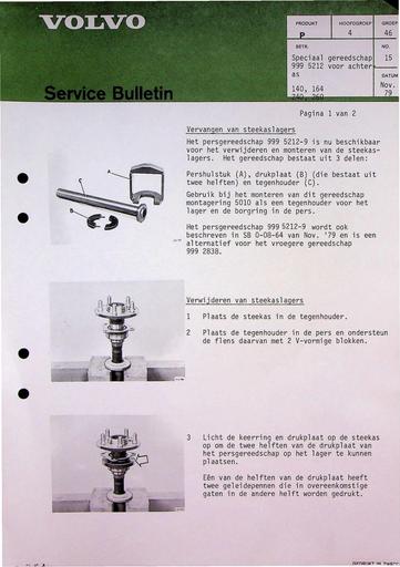Bulletin 240, 260 Gereedschap achteras Nov'79