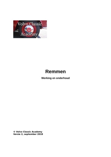 Cursus Remmen; 2e versie