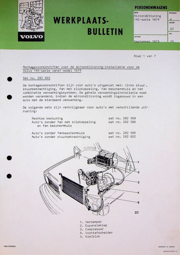 Bulletin Montage Airco 140 '74