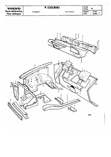 P220 Schutbord binnenscherm en frontdelen