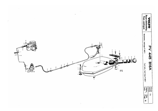 Benzinetank, vlotter en leidingen B16A P 45511