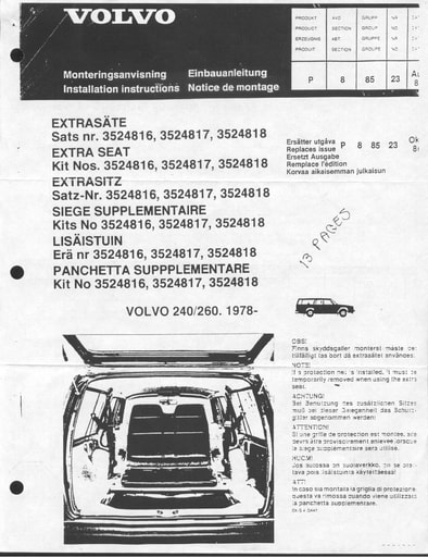 245 Derde bankje Instructions