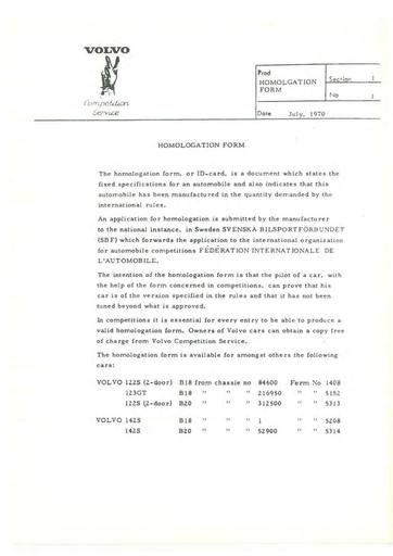 Homologatieformulieren 122, 142