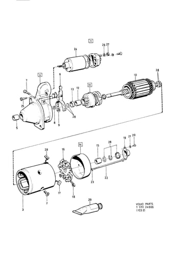 4 cilinder Startmotor Bosch
