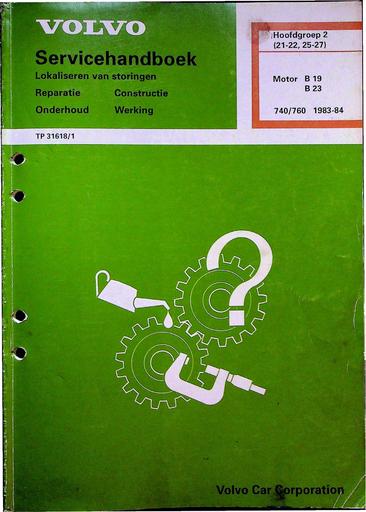 740 760 B19, B23 Motorbediening '83 '84