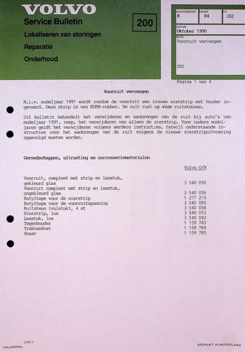 Bulletin Vervanging Voorruit