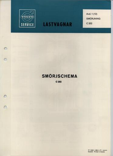 Smeerschema C202 (Zweeds)
