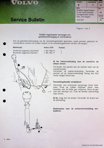 Service Bulletin Lagerbussen Pook M46 '76 '86