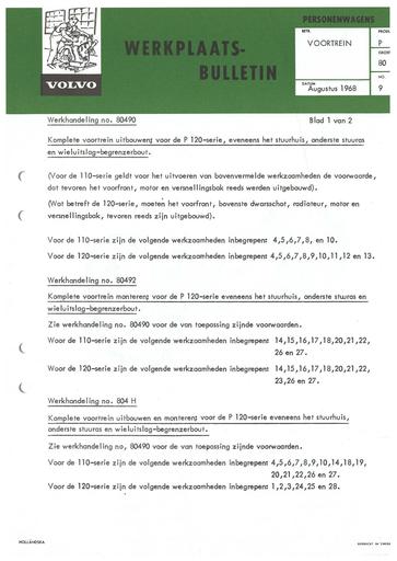Bulletin Uitbouwen Voortrein 120 Aug '67