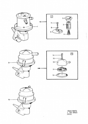 B17A, B19A, B21A, B23A Benzinepomp compleet