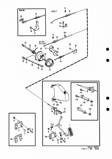 B20F, B19E, B21E, B21F Brandstofbediening