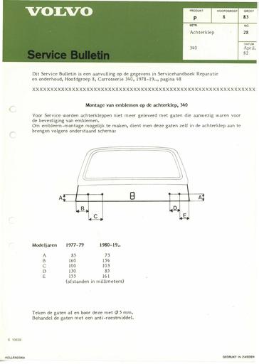 Bulletin Achterklep 340 '82
