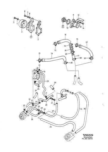 Koelsysteem Motor B18E, ED, ES
