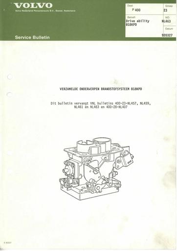 400 Bulletin Brandstof B18KPD Mrt'92