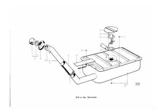 Benzinetank en vlotter