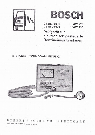 Bosch EFAW 228 manual